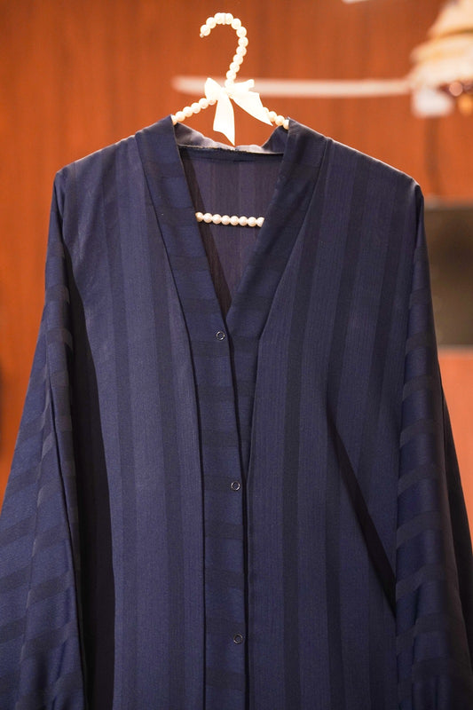 Simple and elegant blue abaya