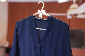 Simple and elegant blue abaya