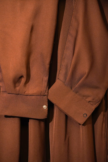 Coffee Brown Classic Flare Abaya