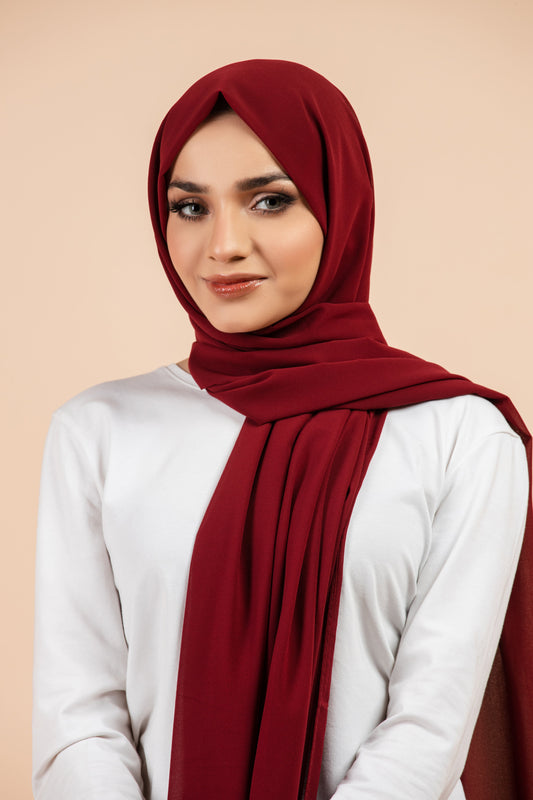 XL Georgette - Maroon