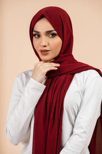 XL Georgette - Maroon